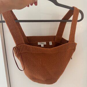 ALC Rust Cropped Knit Top